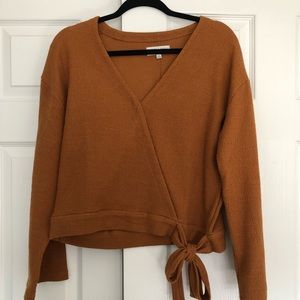 Texture & Thread Wrap Top